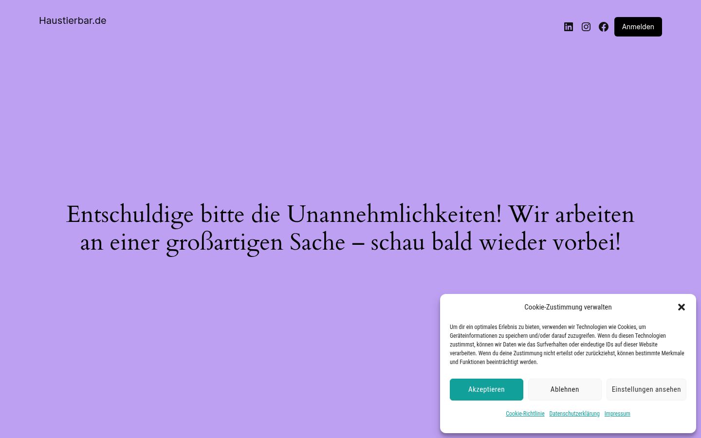 Screenshot van de toestemmingsbanner zoals getoond vóór enige interactie