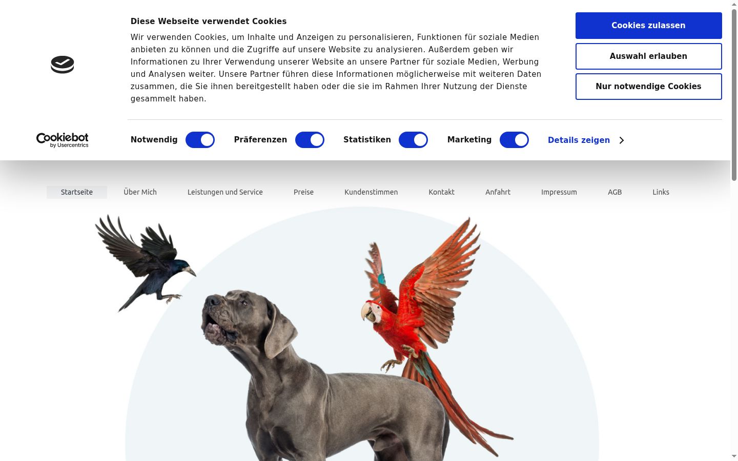 Screenshot del banner di consenso mostrato prima di qualsiasi interazione
