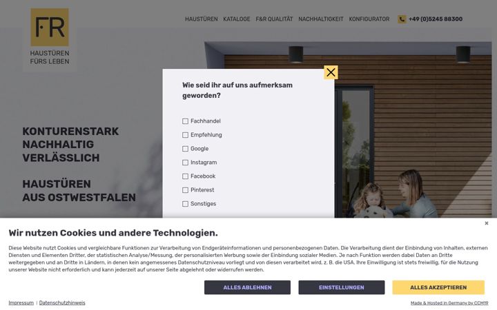 Screenshot of haustueren-frht.de