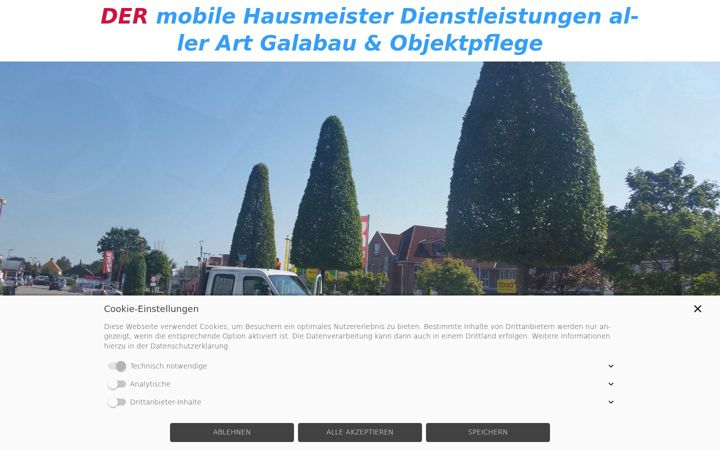 Kuvakaappaus sivustosta hausundgarten-oetken.de