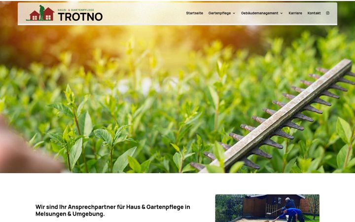 Screenshot of hausundgarten-trotno.de