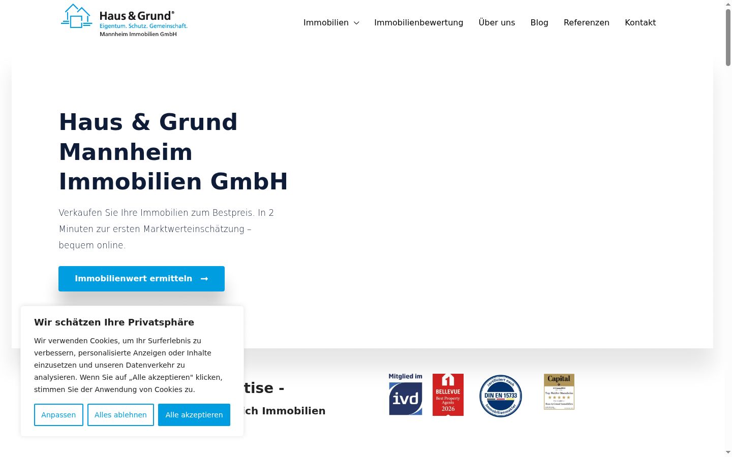 Screenshot of the consent banner shown before any interaction