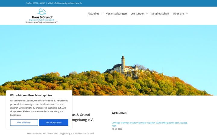 Screenshot of hausundgrundkirchheim.de