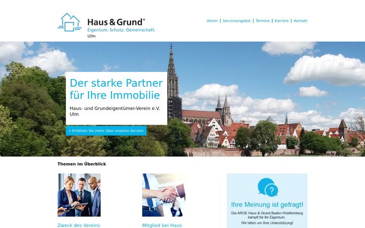 Screenshot of hausundgrundulm.de