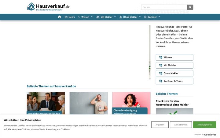 Screenshot stránky hausverkauf.de