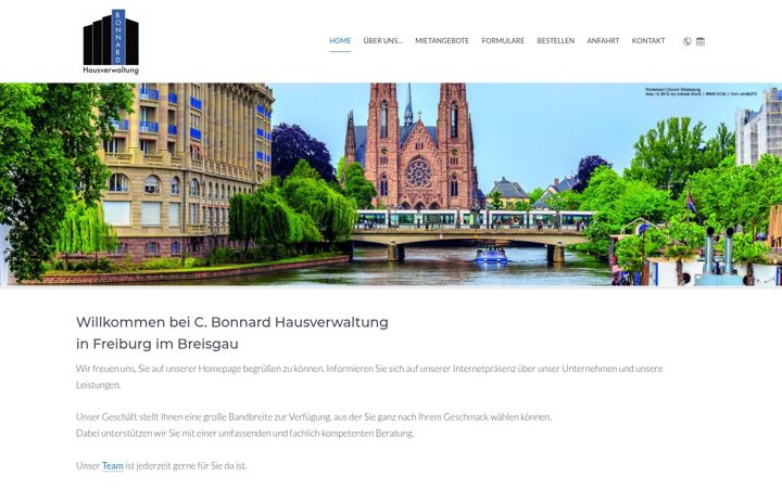 Screenshot stránky hausverwaltung-bonnard.de