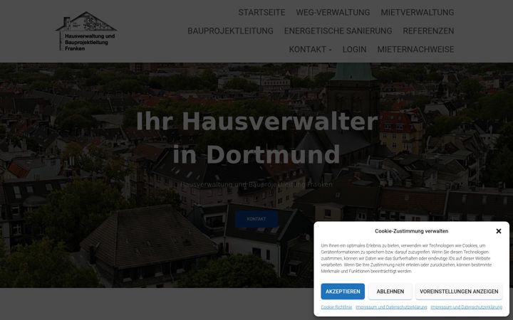 Captura de ecrã de hausverwaltung-dortmund.de
