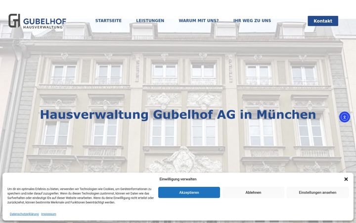 Screenshot of hausverwaltung-gubelhof.de