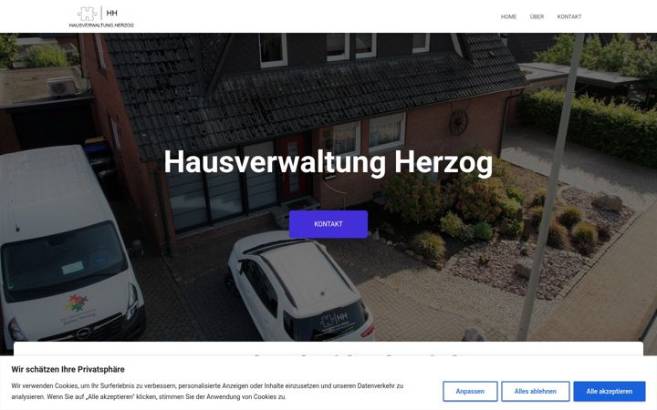 Screenshot of hausverwaltung-herzog.de