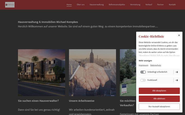 Screenshot of hausverwaltung-immobilien.net