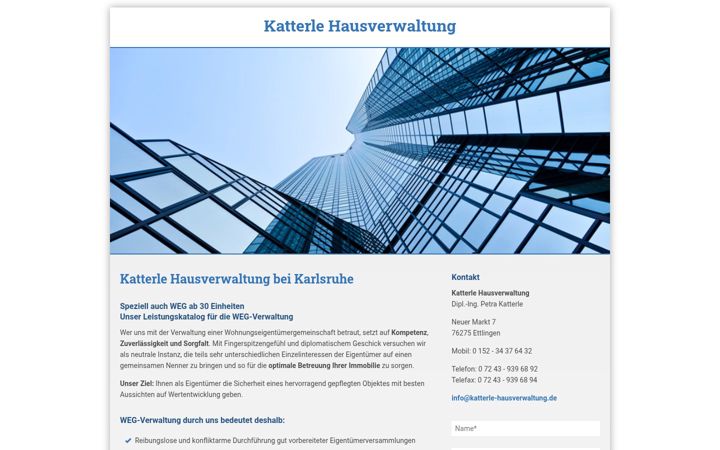 Captura de ecrã de hausverwaltung-karlsruhe-ettlingen.de
