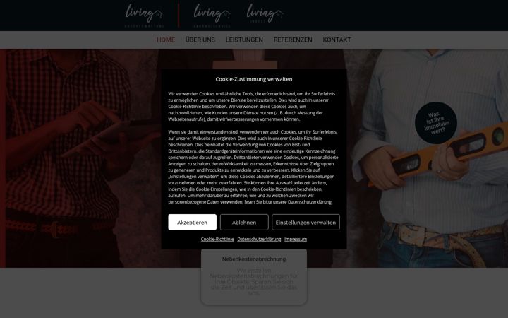 Screenshot of hausverwaltung-living.de