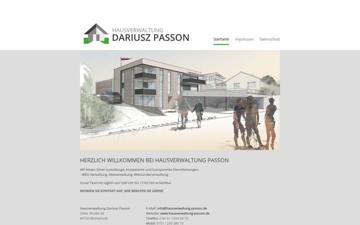Screenshot of hausverwaltung-passon.de