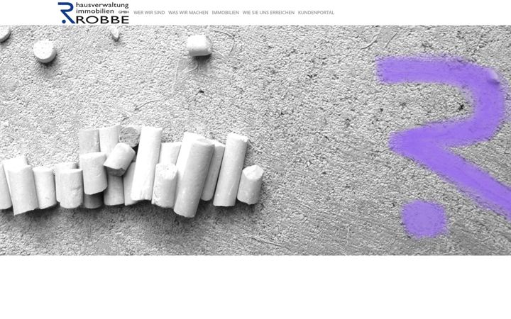 Screenshot of hausverwaltung-robbe.de