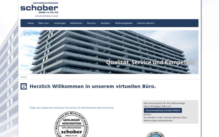 Skjámynd af hausverwaltung-schober.de