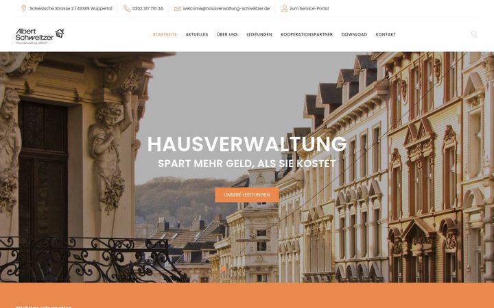 Screenshot of hausverwaltung-schweitzer.de
