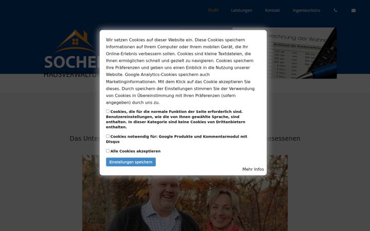 Screenshot of hausverwaltung-socher.de
