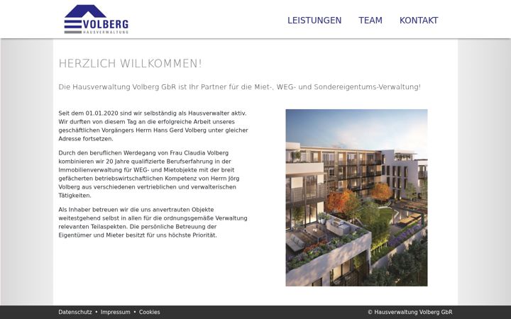 Screenshot of hausverwaltung-volberg.de