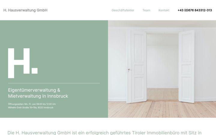Screenshot of hausverwaltung.tirol