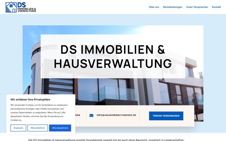 Screenshot of hausverwaltungds.de