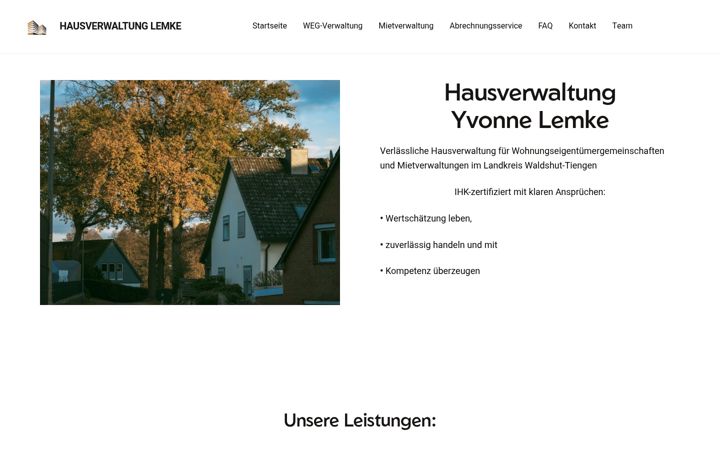 Screenshot of hausverwaltunglemke.de