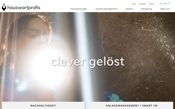Screenshot of hauswartprofis.ch