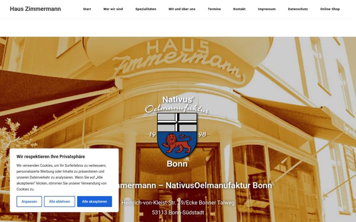 Screenshot of hauszimmermann.de