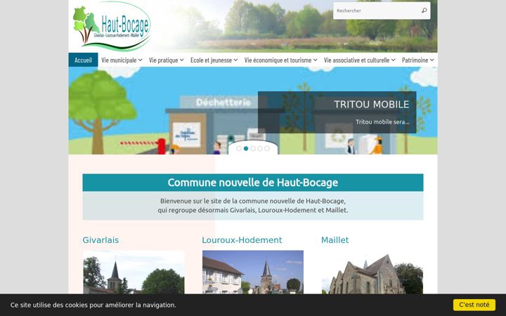 Screenshot of haut-bocage.fr