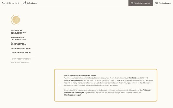 Screenshot of haut-laser-stuttgart.de