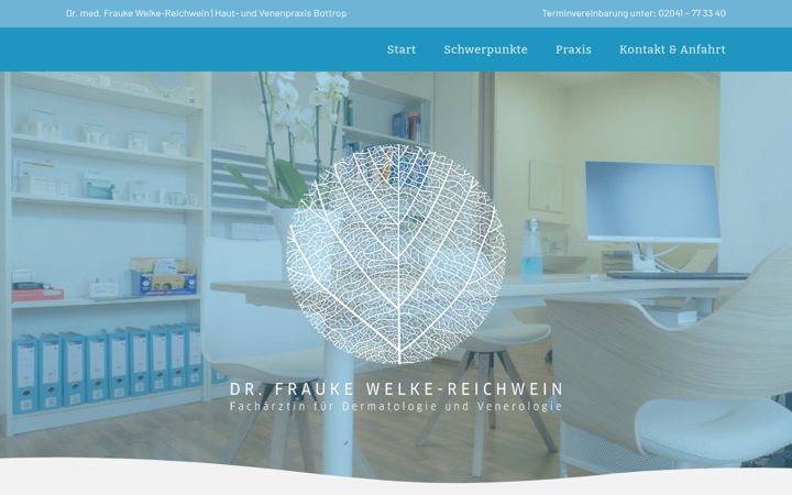 Screenshot van haut-und-venenpraxis.de