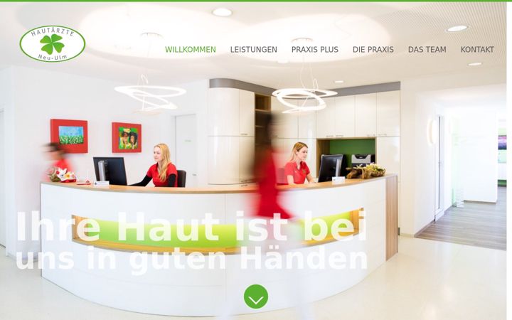 Screenshot of hautaerzte-neu-ulm.de