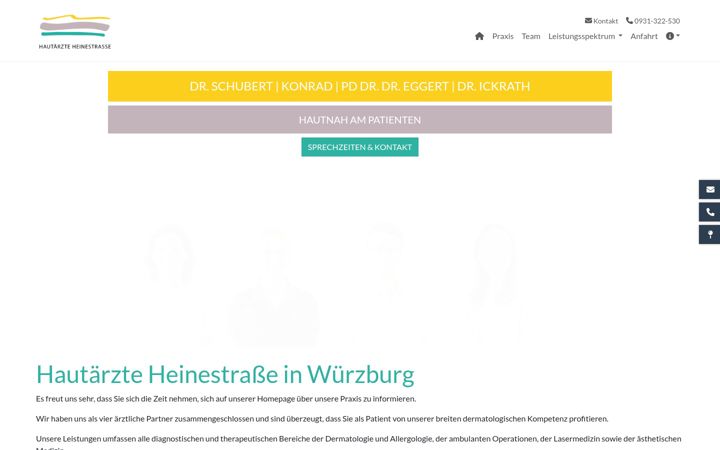 Screenshot of hautaerzte-wuerzburg.de