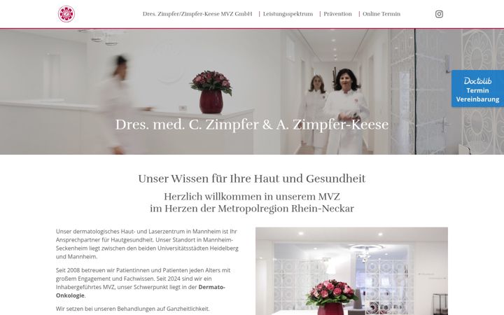 Screenshot of hautaerzteonline.de