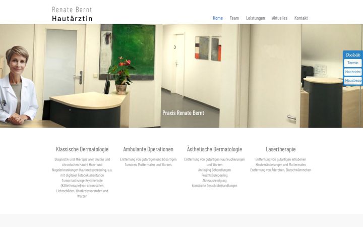 Screenshot van hautaerztin-nuernberg.de