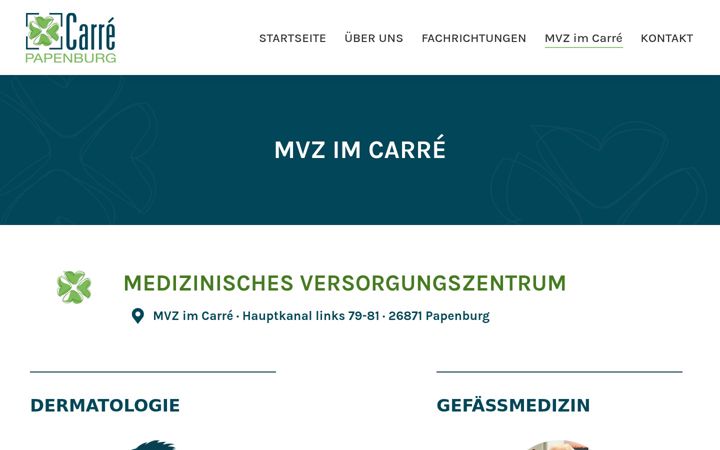 Screenshot of hautarzt-carre.de