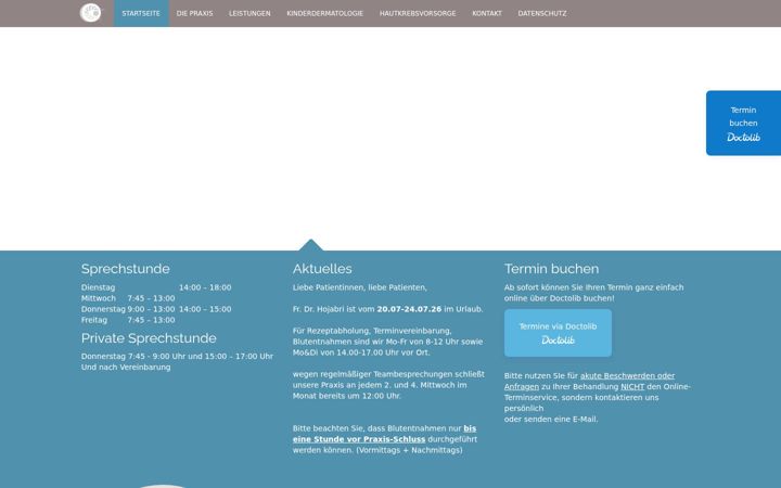 Screenshot van hautarzt-hojabri.de