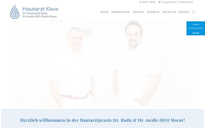 Screenshot of hautarzt-kleve.de