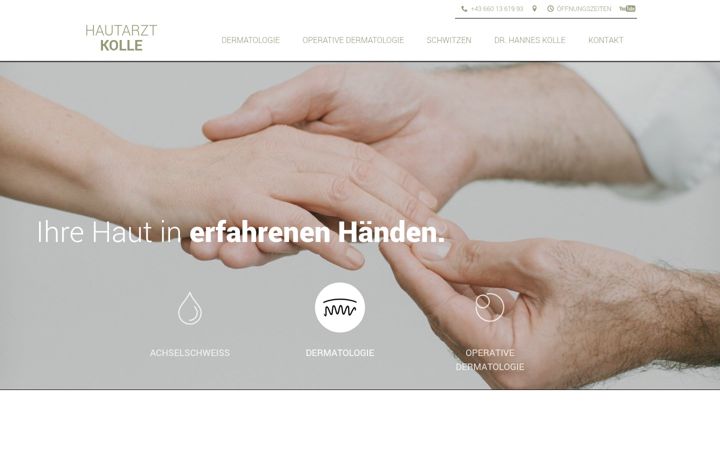 Screenshot of hautarzt-kolle.at