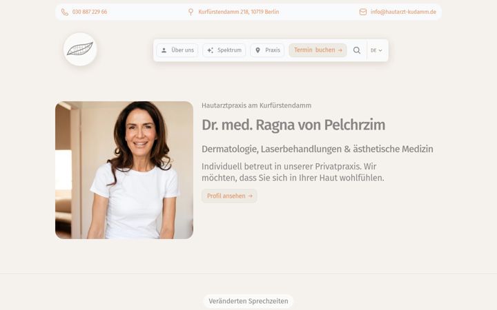 Screenshot van hautarzt-kudamm.de