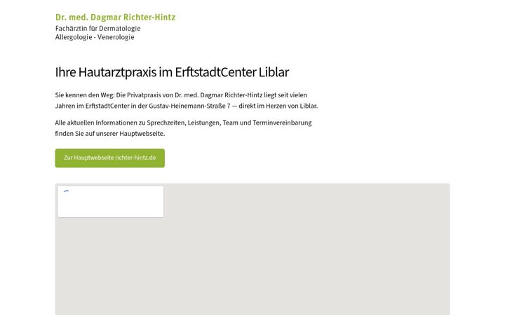 Screenshot van hautarzt-liblar.de