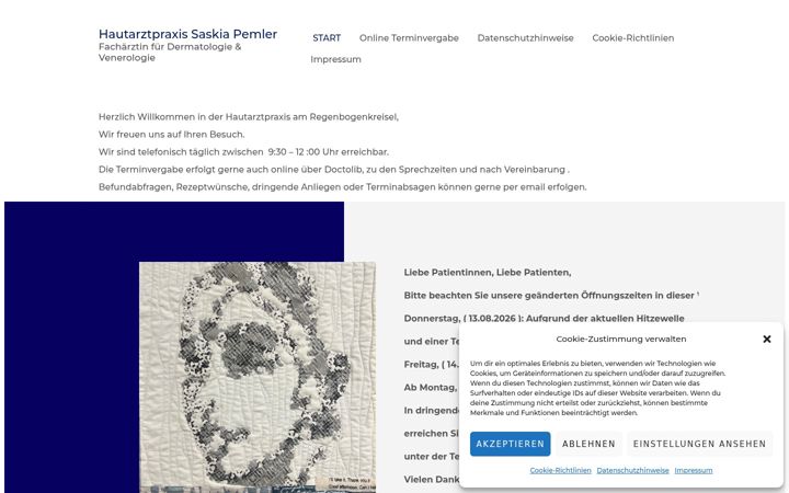 Screenshot of hautarzt-pemler.de