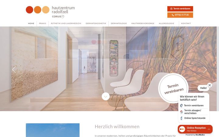 Ekrano kopija hautarzt-radolfzell.de