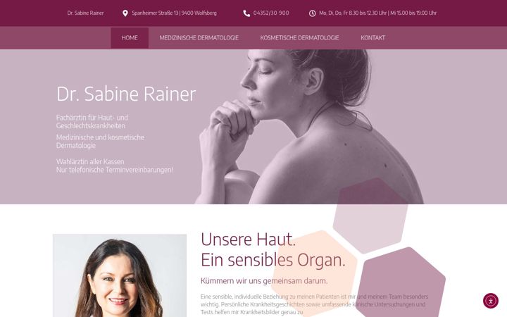 Screenshot of hautarzt-rainer.at