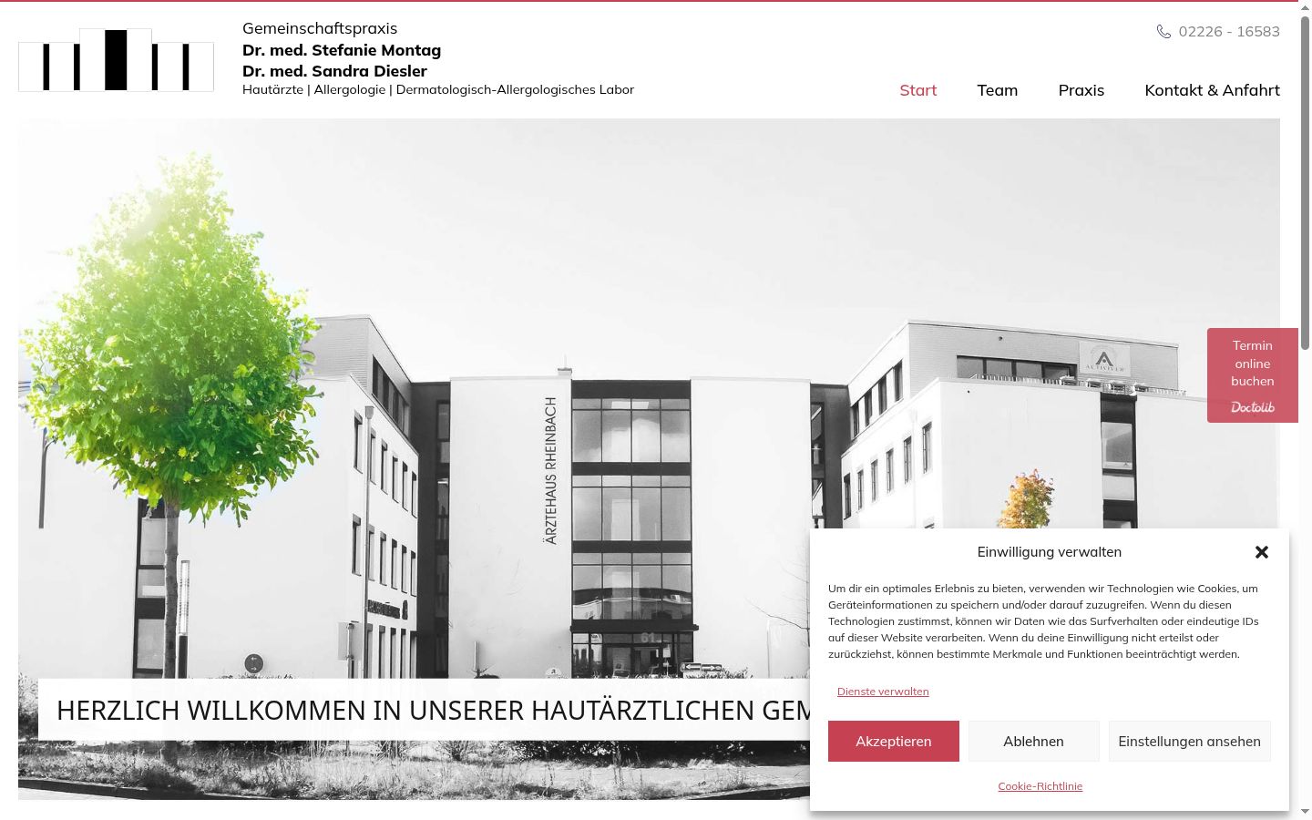 Screenshot del banner di consenso mostrato prima di qualsiasi interazione