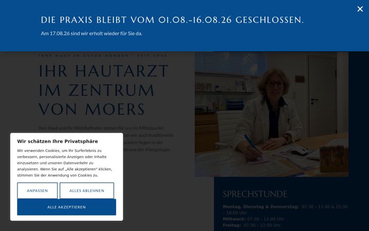 Screenshot of hautarzt-schrooten.de