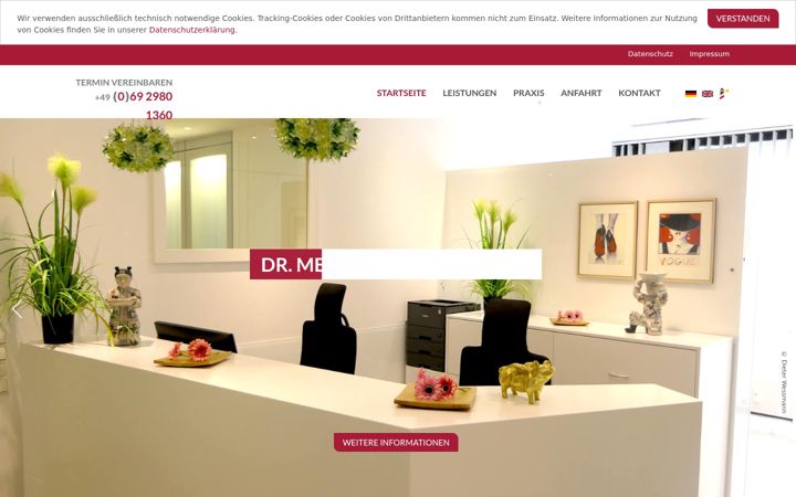 Screenshot of hautarzt-wessmann.de