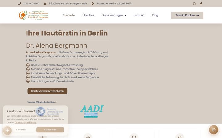 Screenshot of hautarztpraxis-bergmann.de