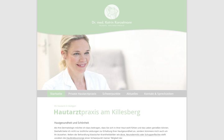 Screenshot van hautarztpraxis-killesberg.de