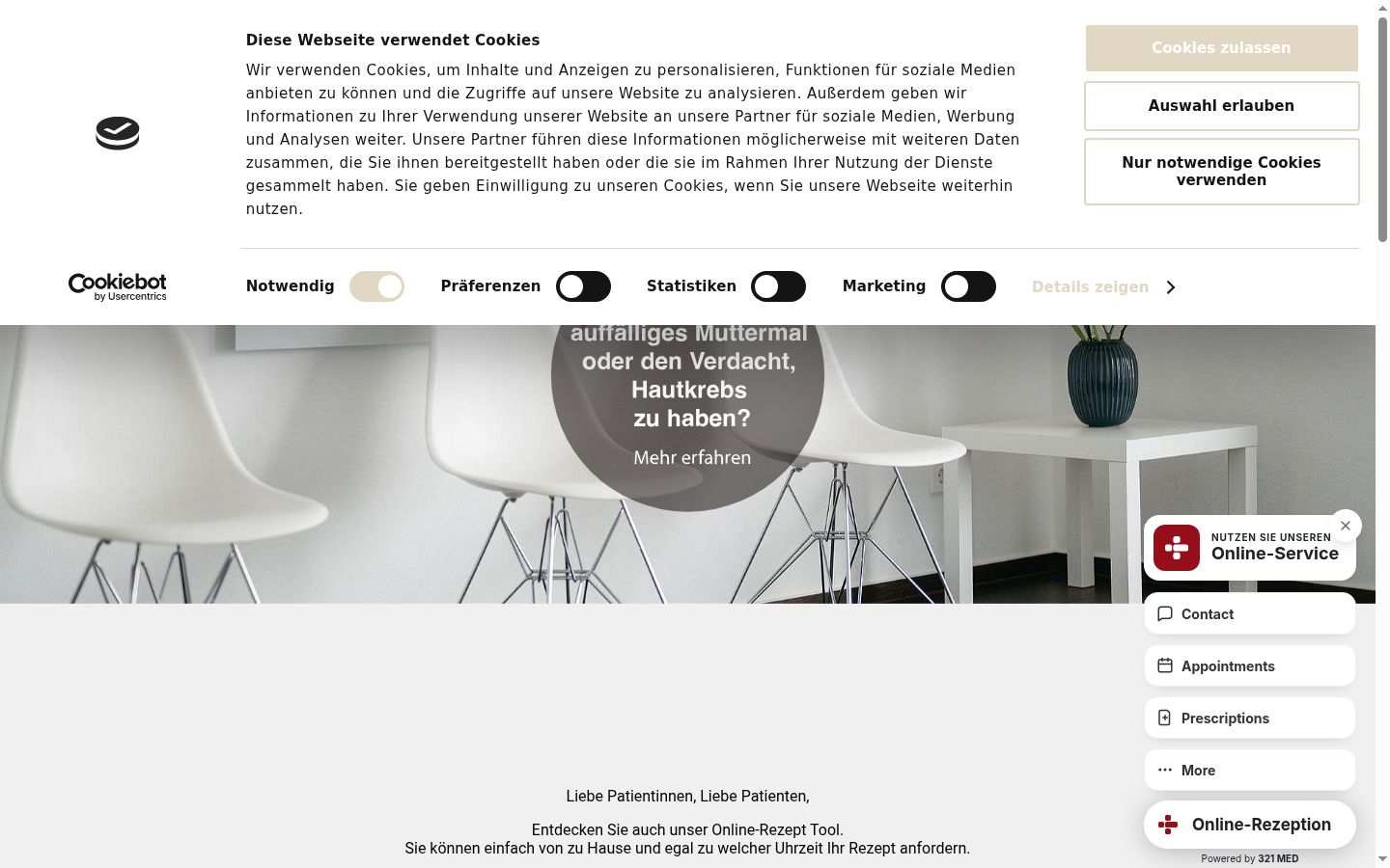 Screenshot van de toestemmingsbanner zoals getoond vóór enige interactie