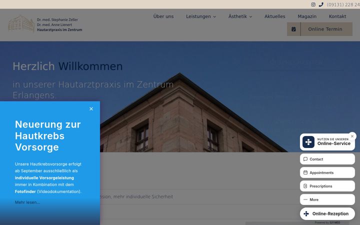 Capture d'écran de hautarztpraxis-lienert-zeller.de